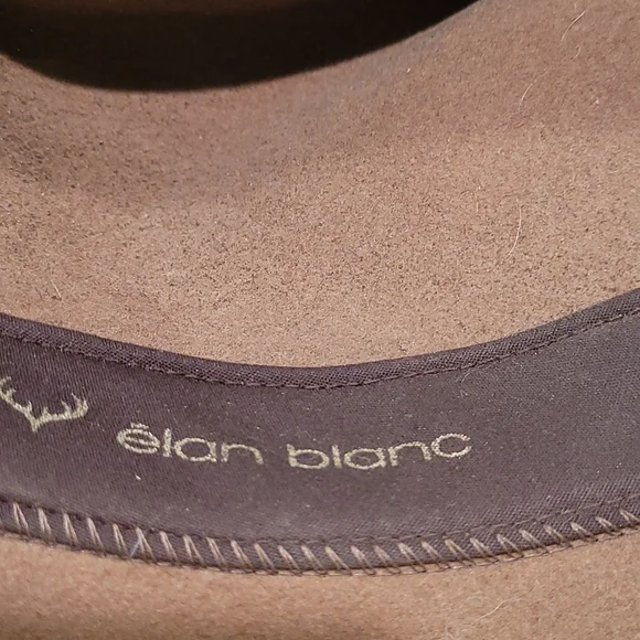ELAN BLANC Hat w/ leather hat band, EUC, XL - Picture 9 of 10